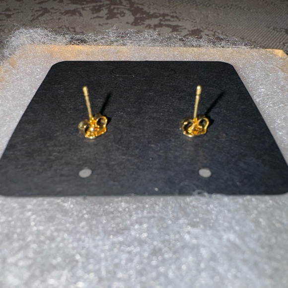 Gold Diamond Bumblebee Earrings - Picture 2 of 6